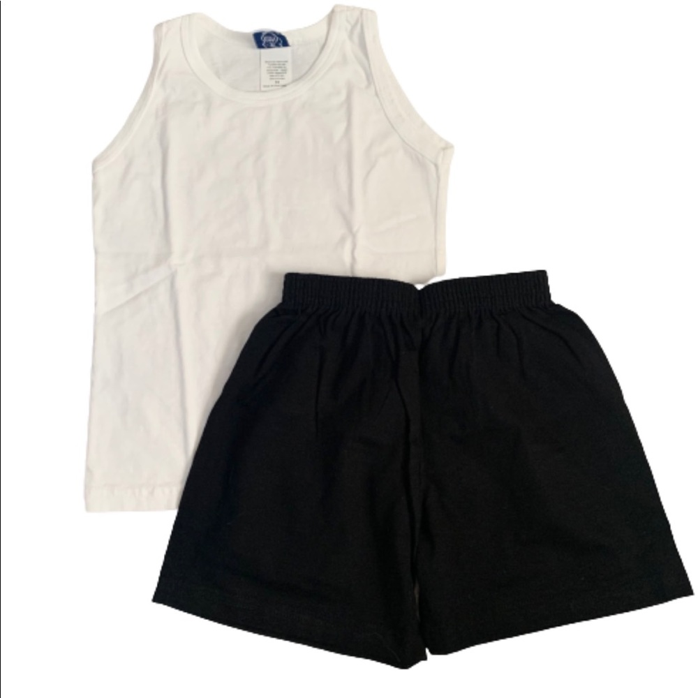 NWOT black & white short / tank top set 5/6